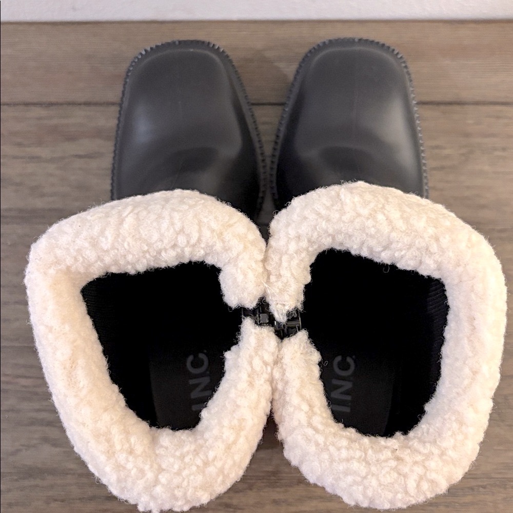 NIB [INC International Concepts] Eadin Faux Fur Cushioned Rainboots Women’s 10 - Picture 7 of 14